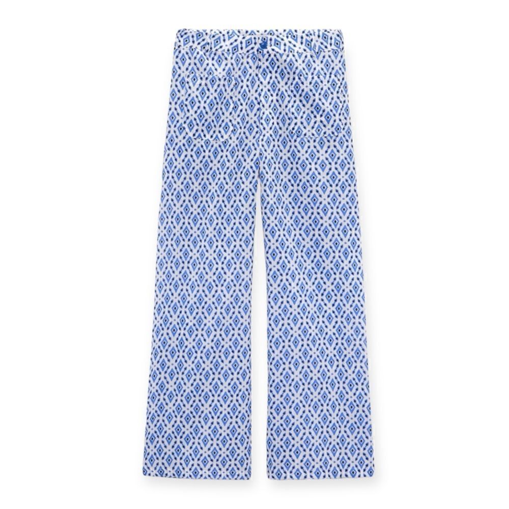 ZARA Blue Printed Pants with Pockets NWT Sizes M & L - Picture 2 of 10
